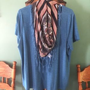 Women’s Tee Shirt with attached scarf
